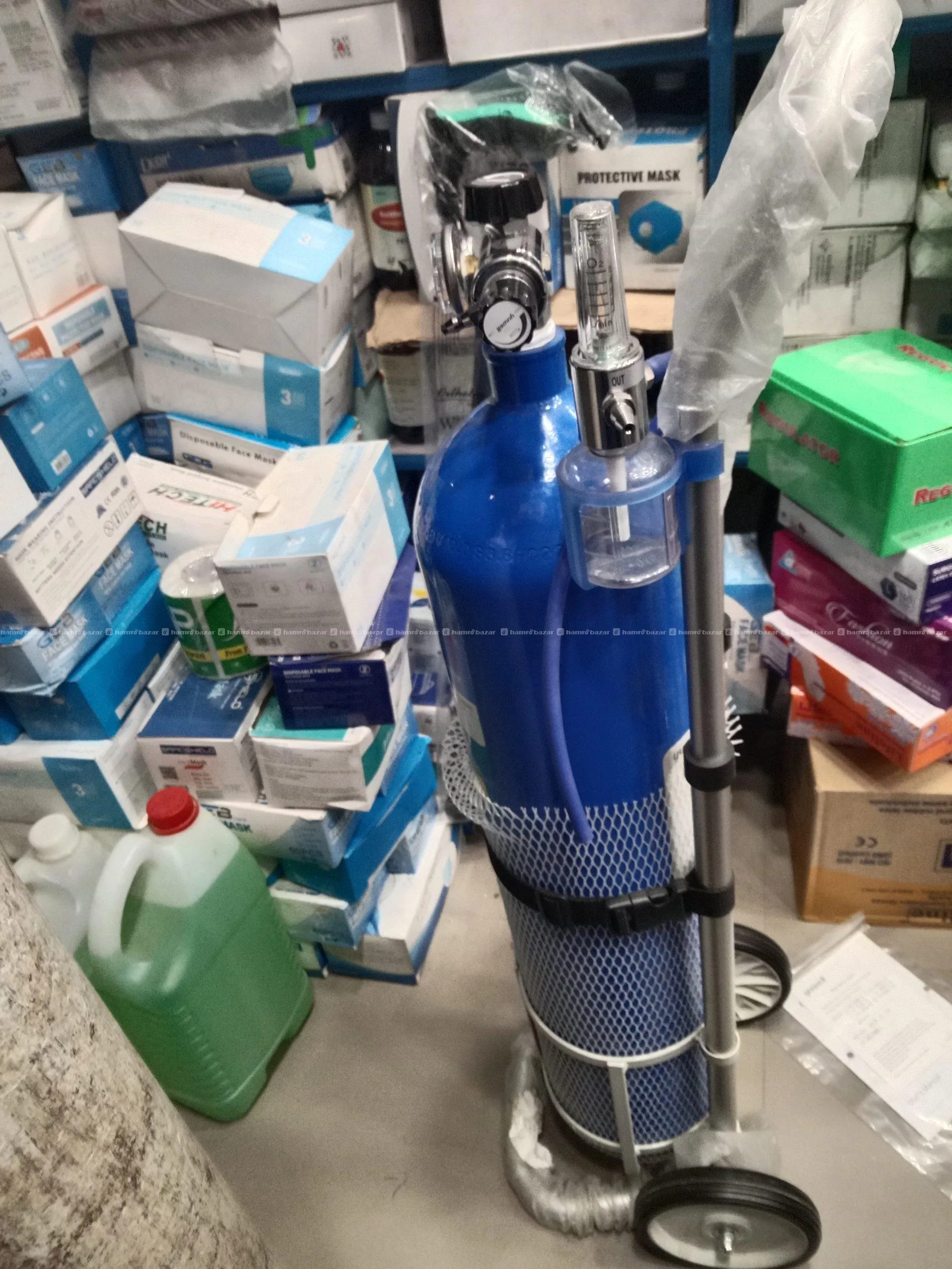 10liter oxygen sylinder with aluminum trolley 2