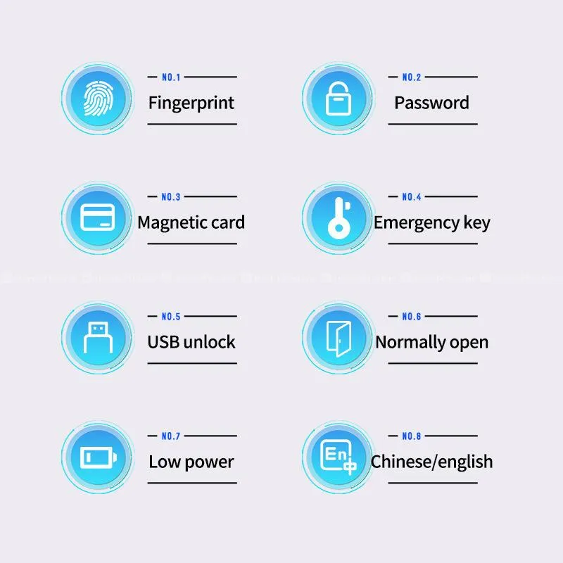 Fingerprint Keyless Smart Door Handle Lock 8