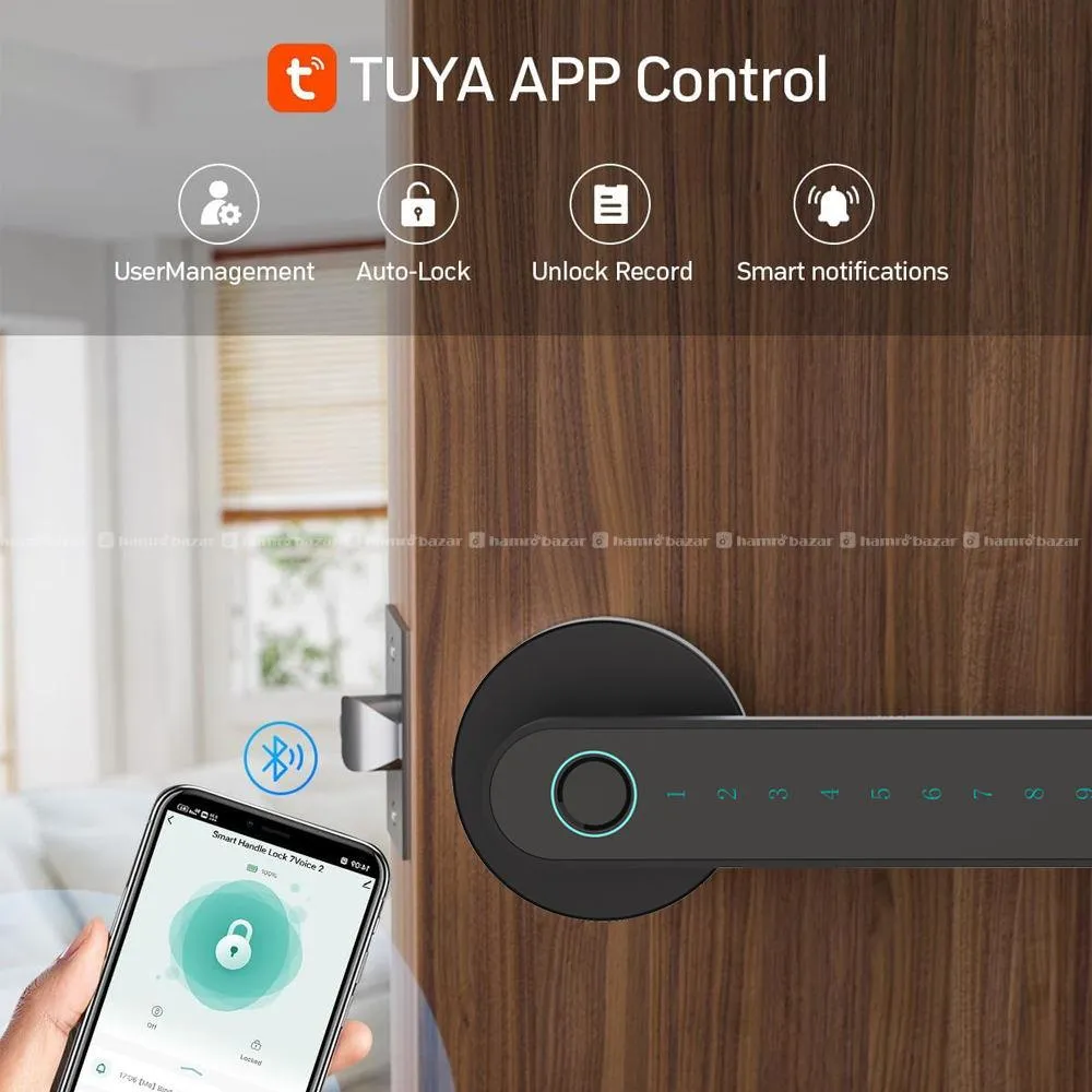 Fingerprint Keyless Smart Door Handle Lock 3
