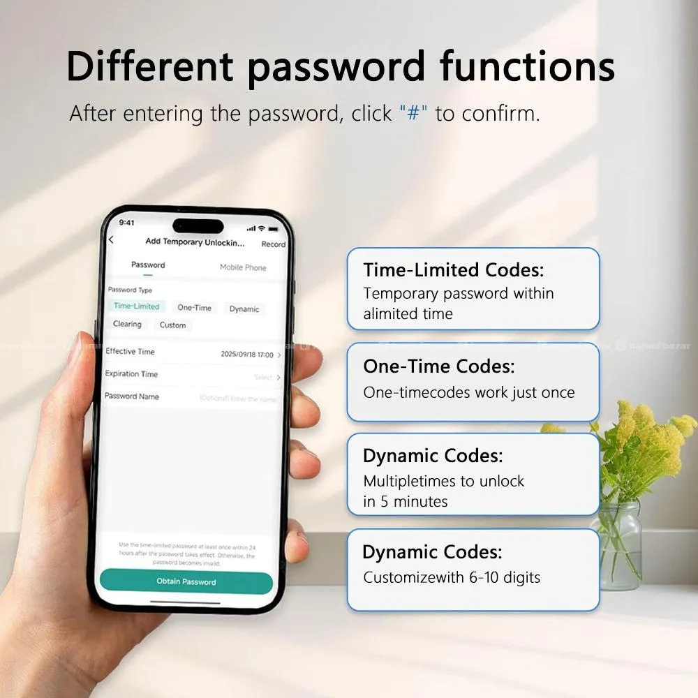 Fingerprint Keyless Smart Door Handle Lock 7