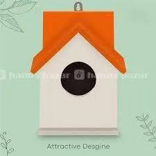 Bird House for Bird  (Wooden Orange - Set of 1) 2