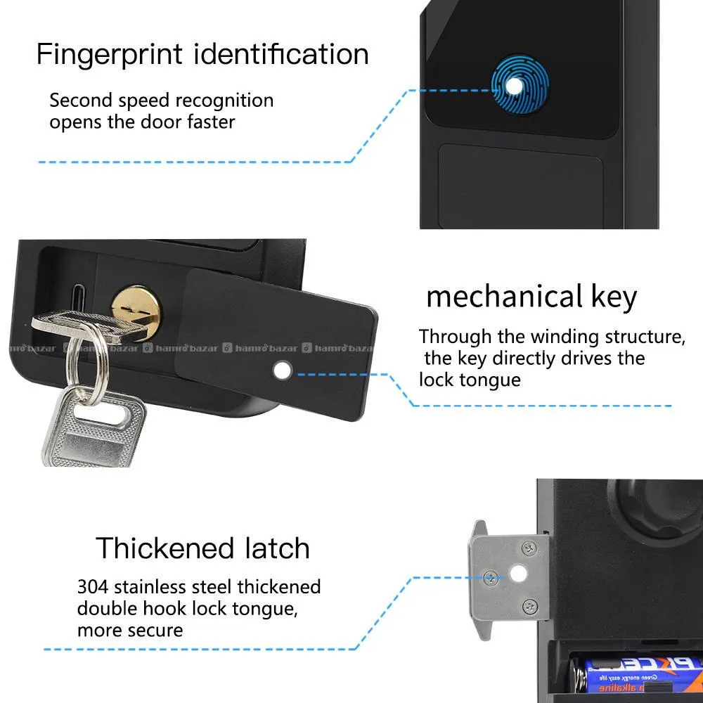 Smart Digital Glass Door Lock 3
