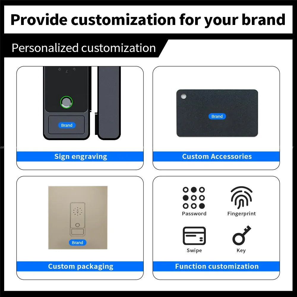 Smart Digital Glass Door Lock 6