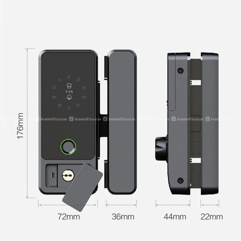 Smart Digital Glass Door Lock 5