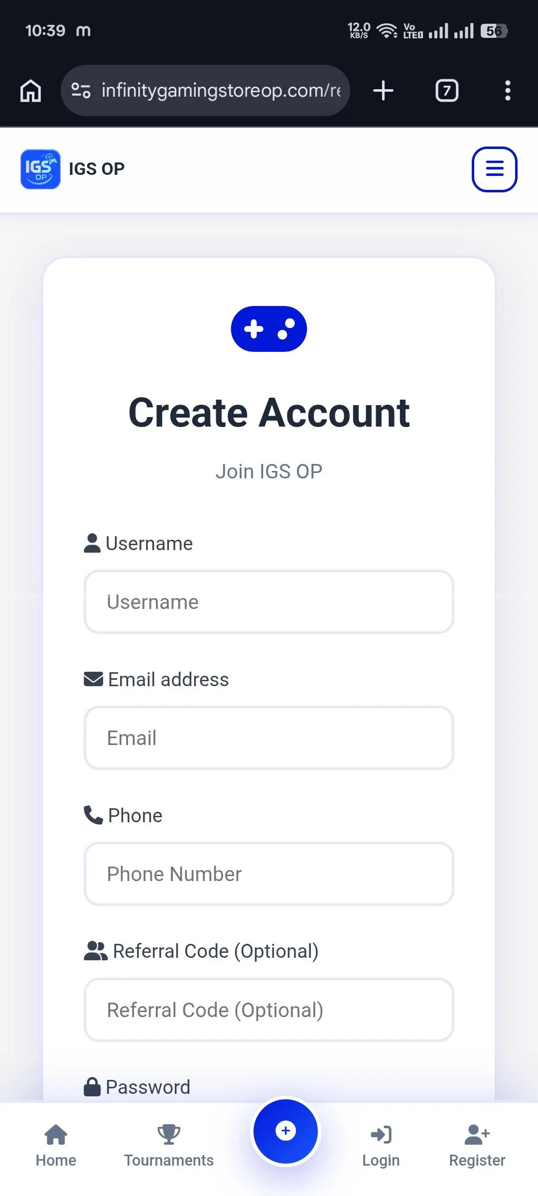 Tournament + Topup store website development 7