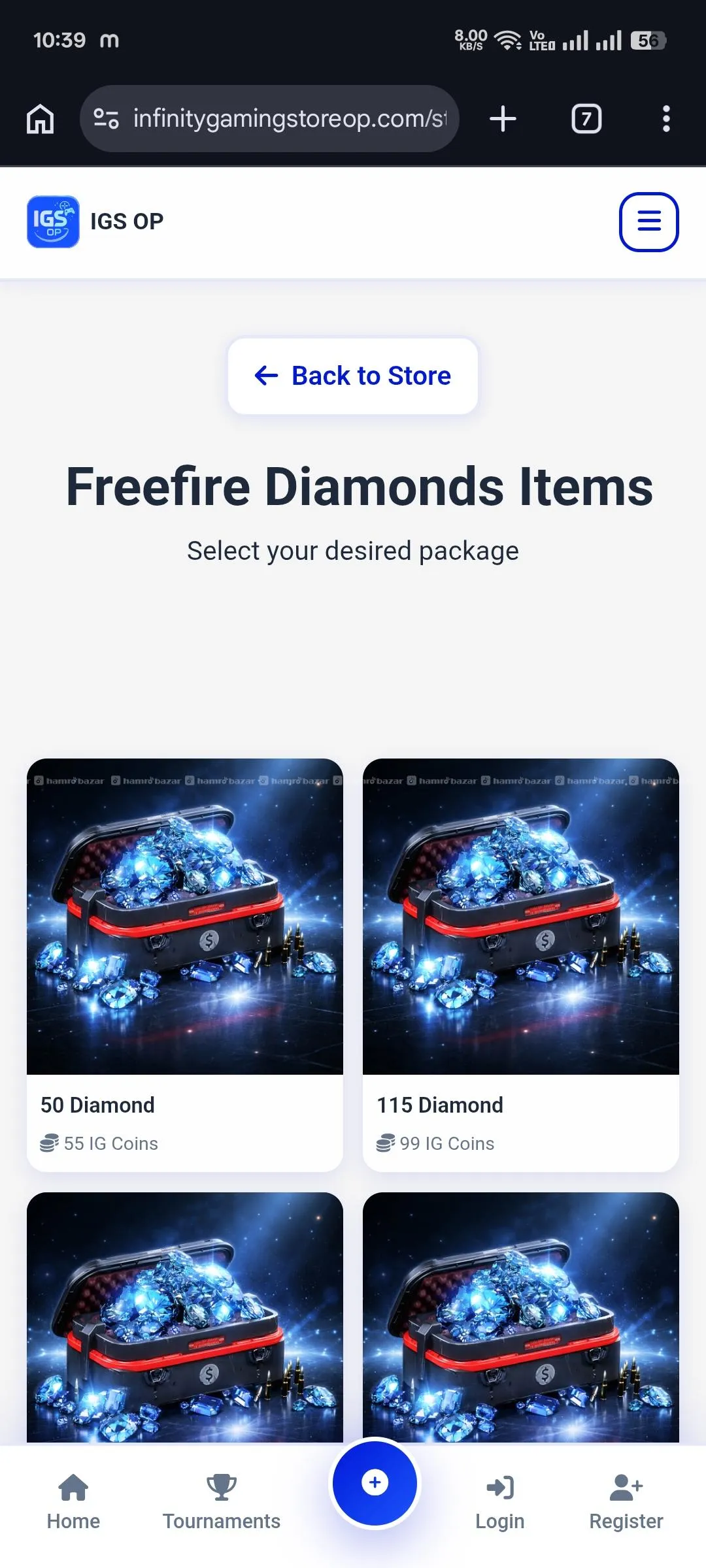 Tournament + Topup store website development 5