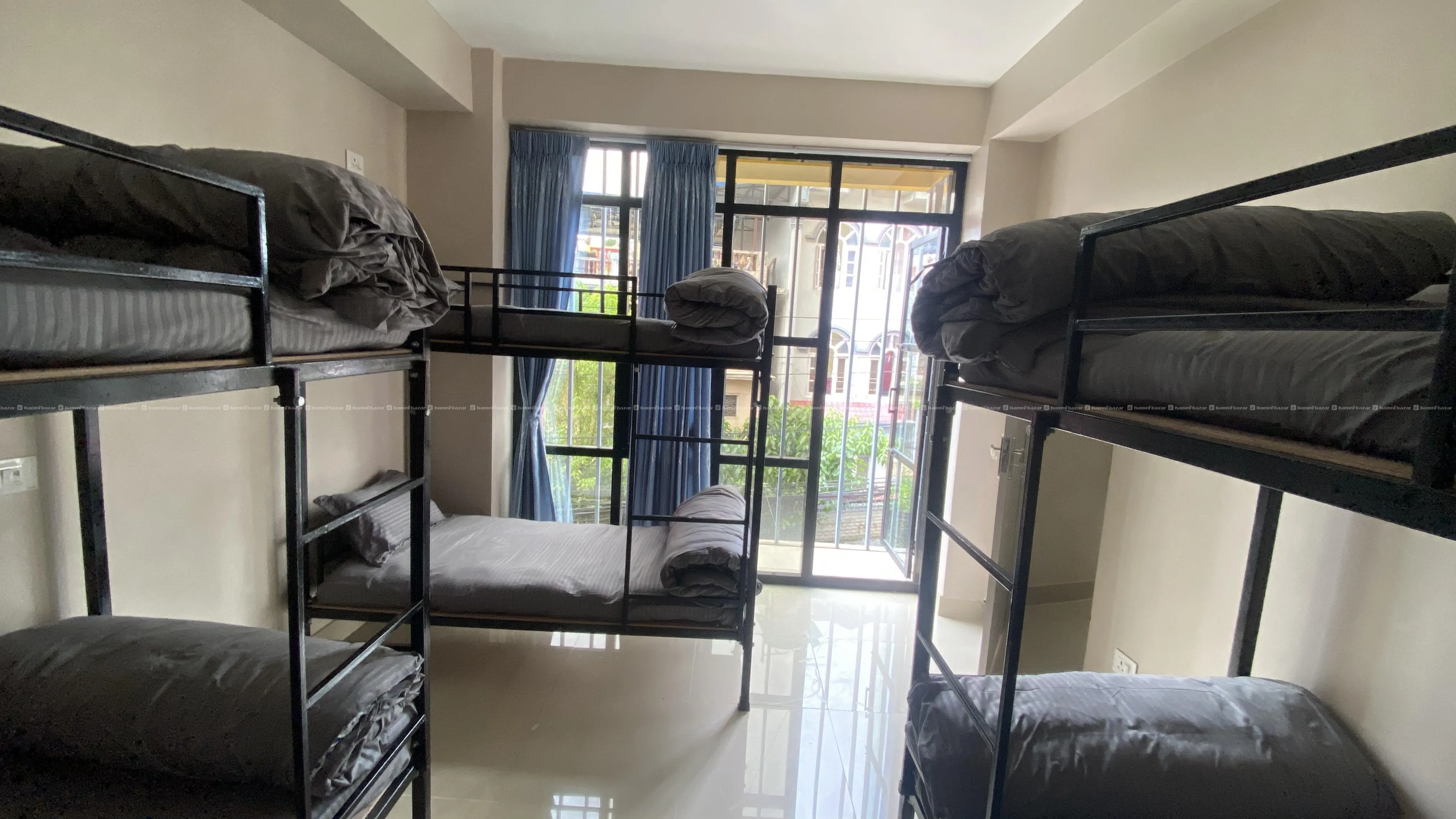 8 Bunk beds and 16 hand made mattress.