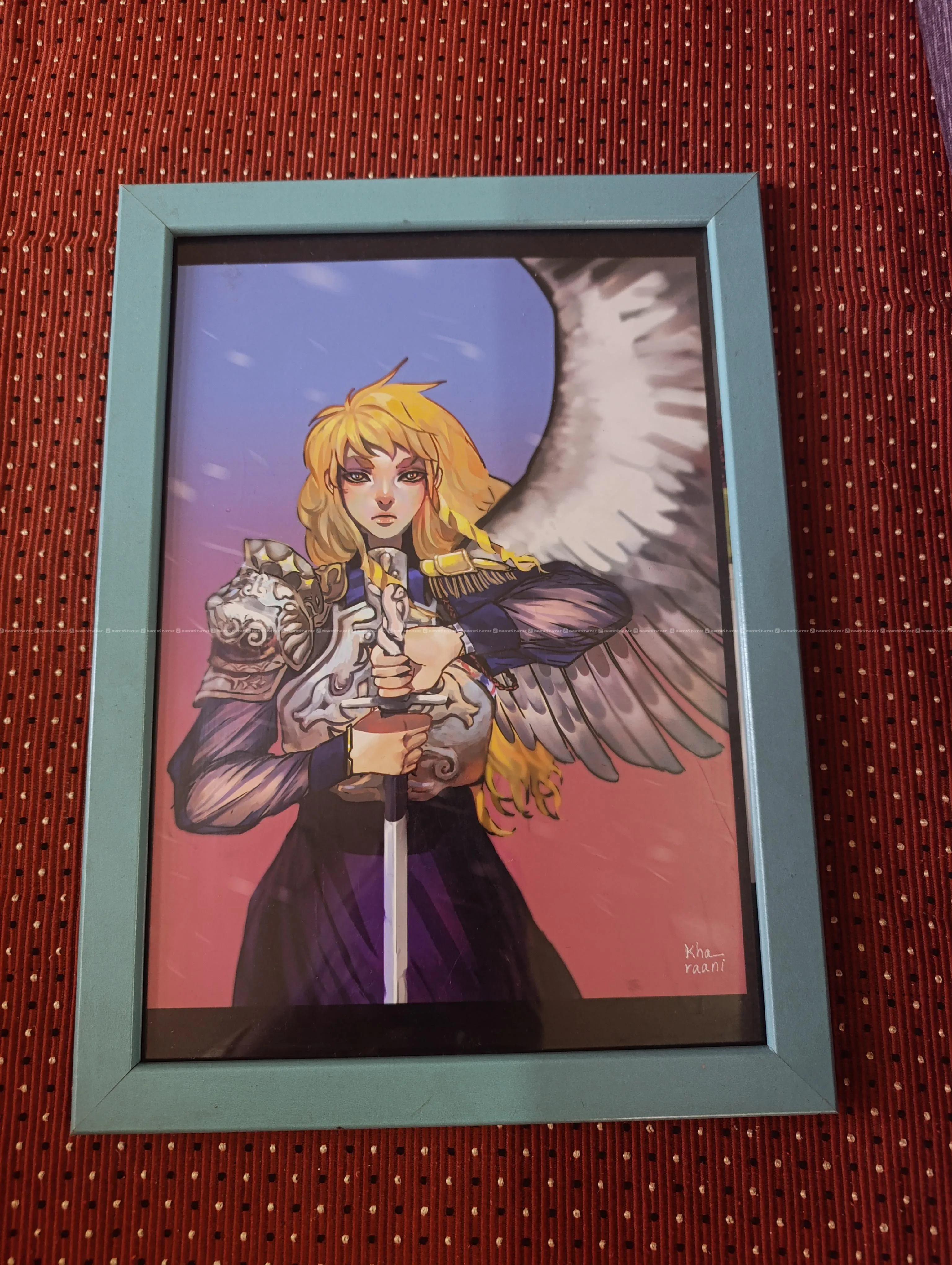Indepedent artist Kharani digital print in frame