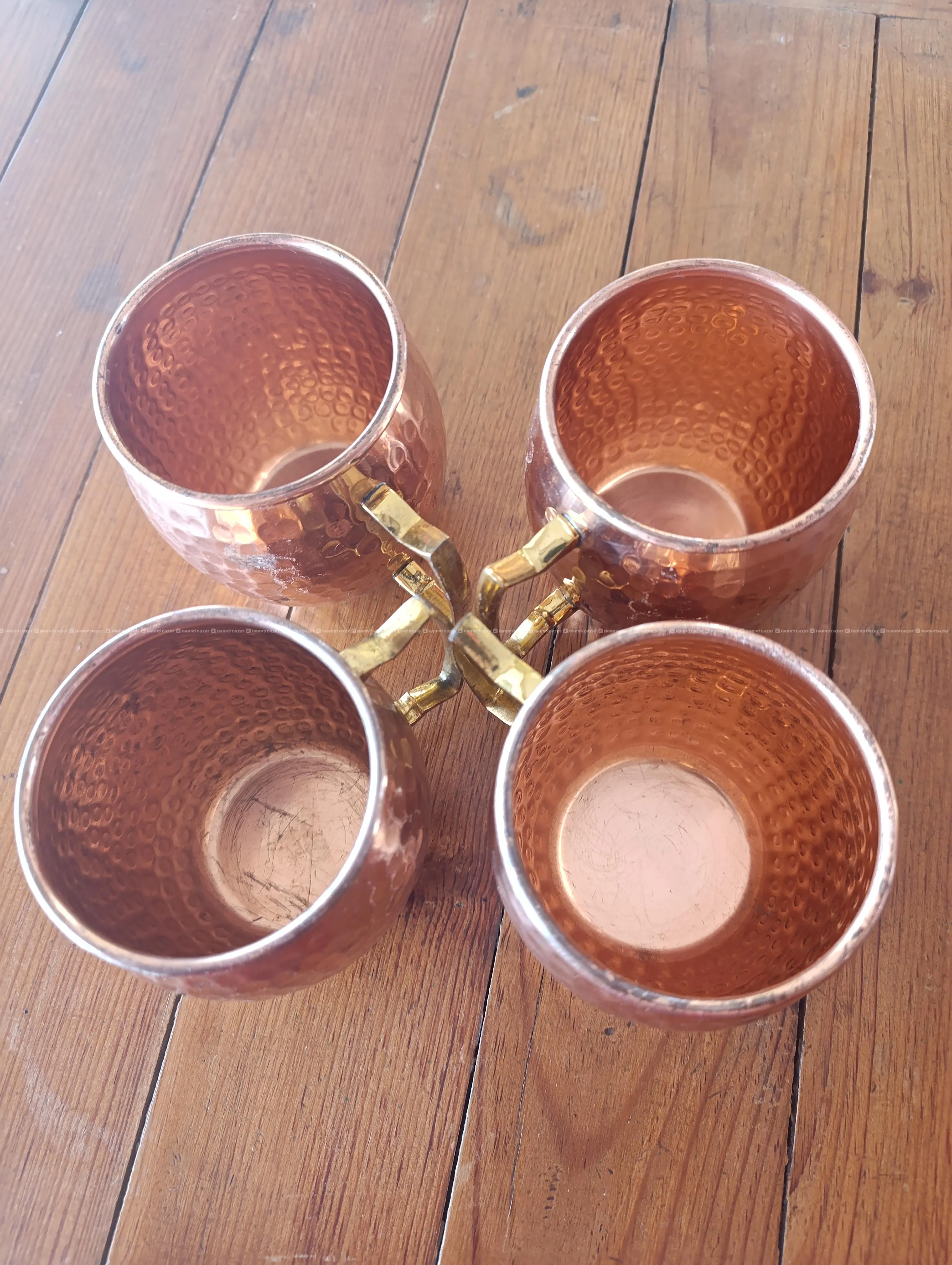 Copper mugs set of 4