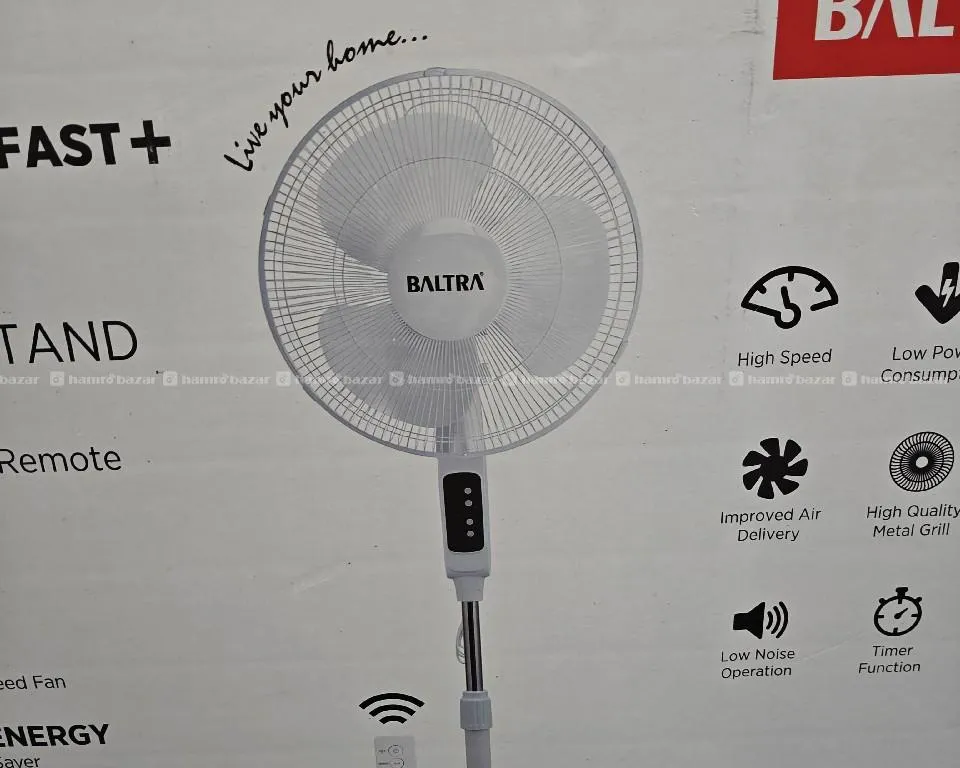 baltra stand fan with remote 2 year warranty