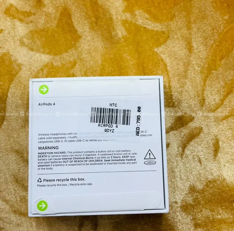 MXP63LL/A AirPods 4
Model A3050 A3053 3