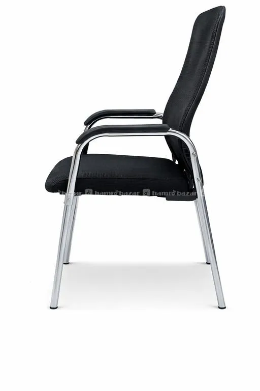 Office Chair Black Colour With Four Leg 3001 2