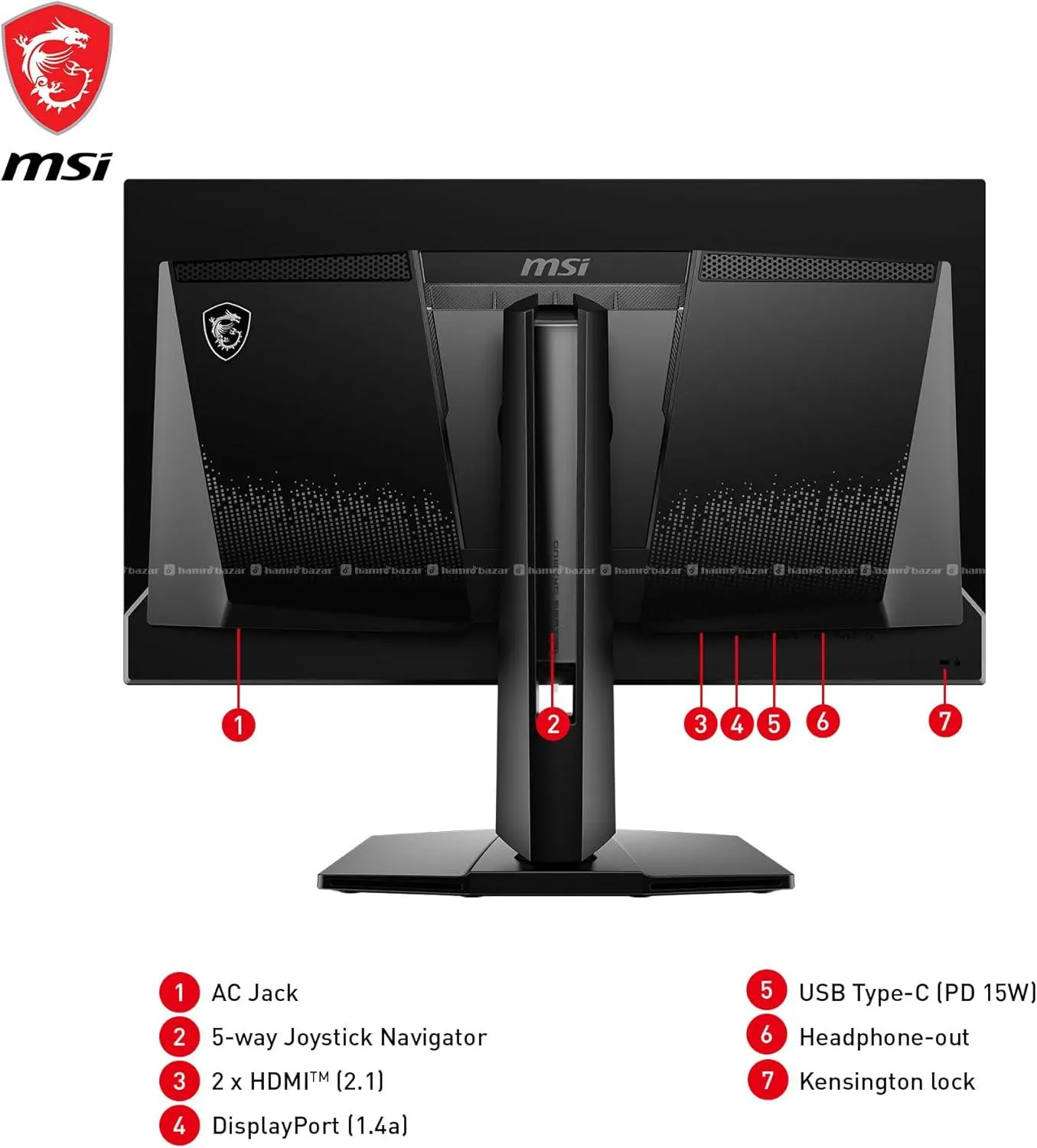MSI MAG 271QPX QD‑OLED 27" 2k oled 98%rgb Monitor 6