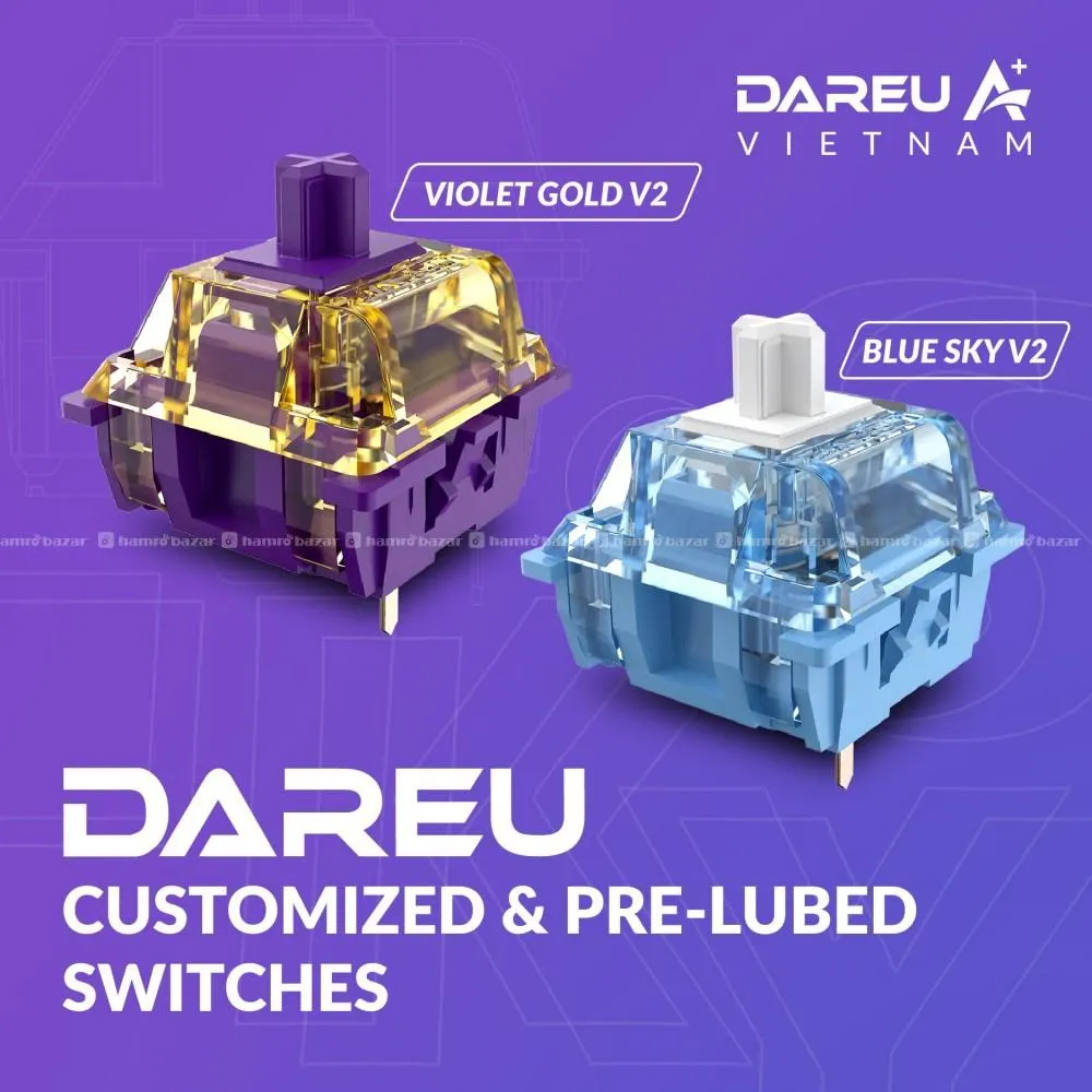 Dareu Violet Gold Pro Switches 45 pcs 1