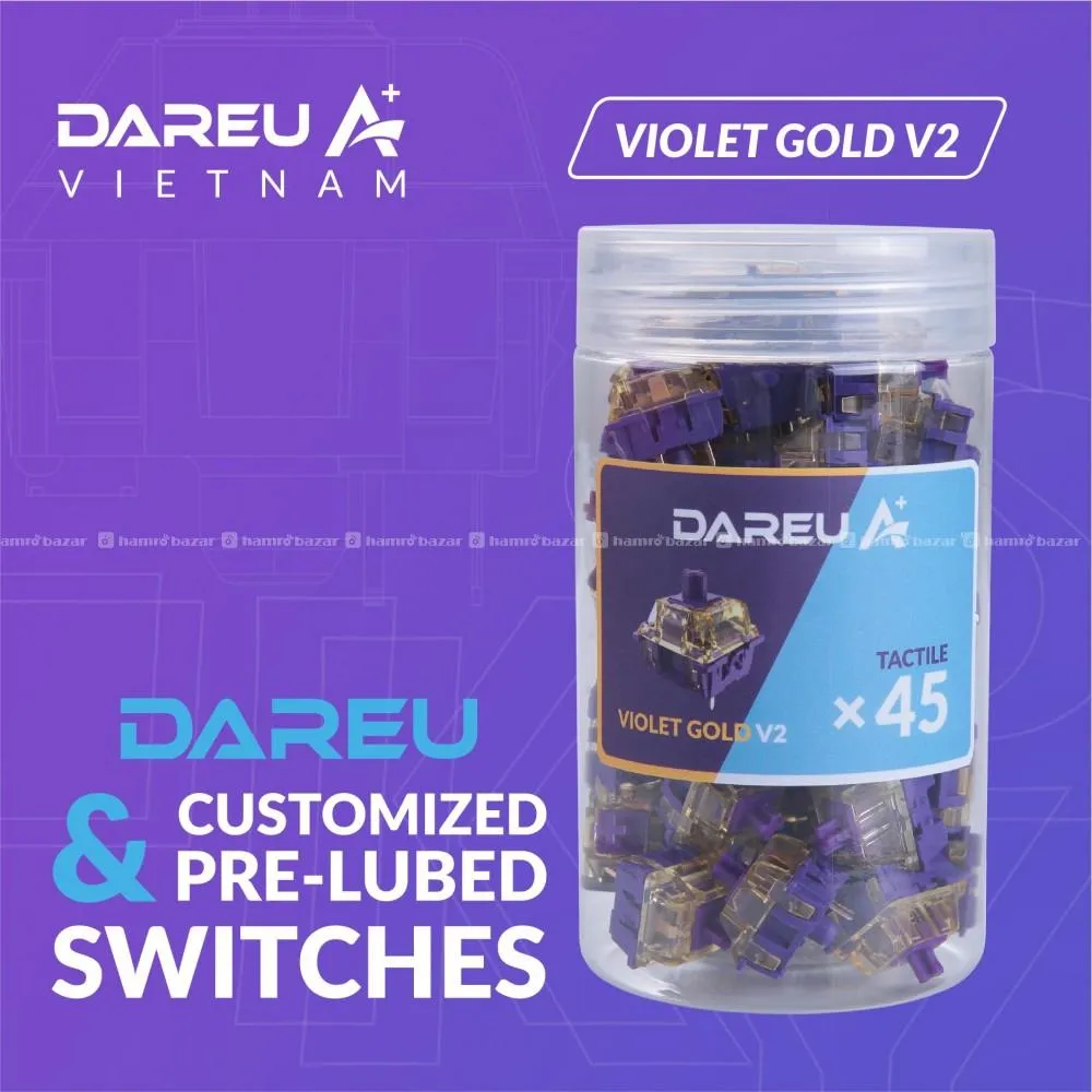 Dareu Violet Gold Pro Switches 45 pcs 7