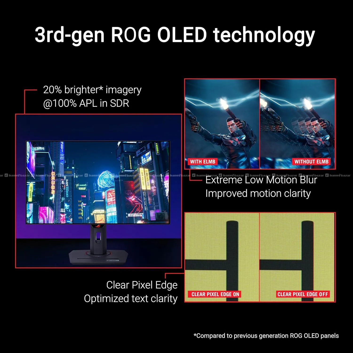 ASUS ROG STRIX OLED XG27AQDMG 26.5" 2K MONITOR 2
