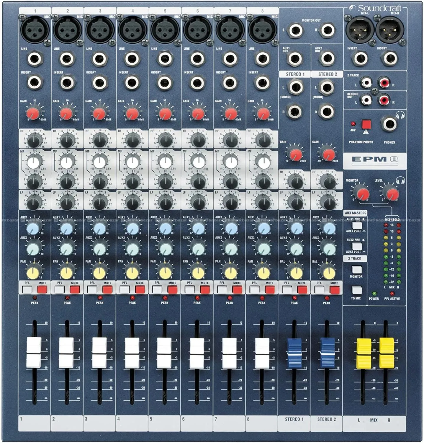 Soundcraft EPM8 High Perform8-channel Audio Mixer 6