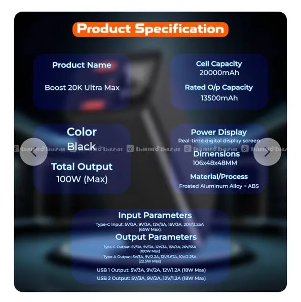Ultima boost 20k ultra max Powerbank 5