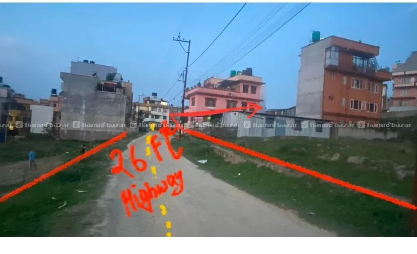 Land on sale Rarahill Kirtipur 4.1.1 ana 3