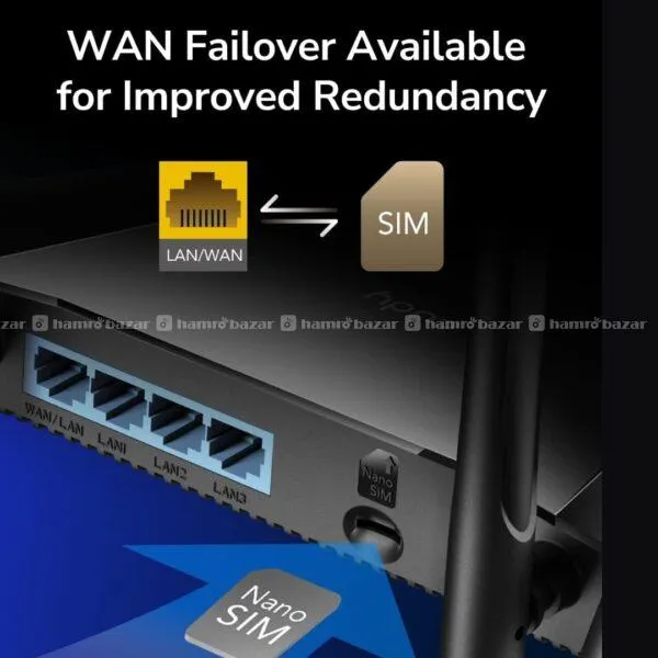 Cudy LT400 N300 4G LTE Router with SIM Card Slot 4