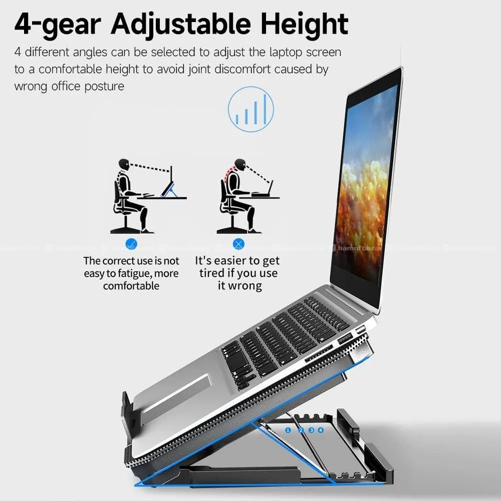 X2 4-Level Adjustable Height Laptop Cooler Stand 7