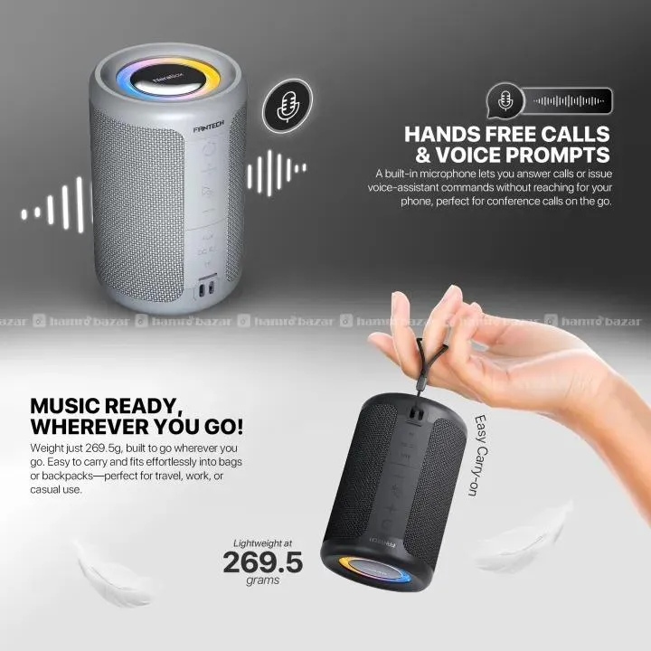 Fantech BS154 Portable Bluetooth 5.4 Speaker 4