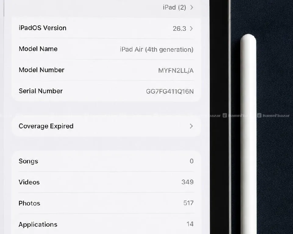 iPad Air 4th Gen 64GB with Apple Pencil, good condition. 3
