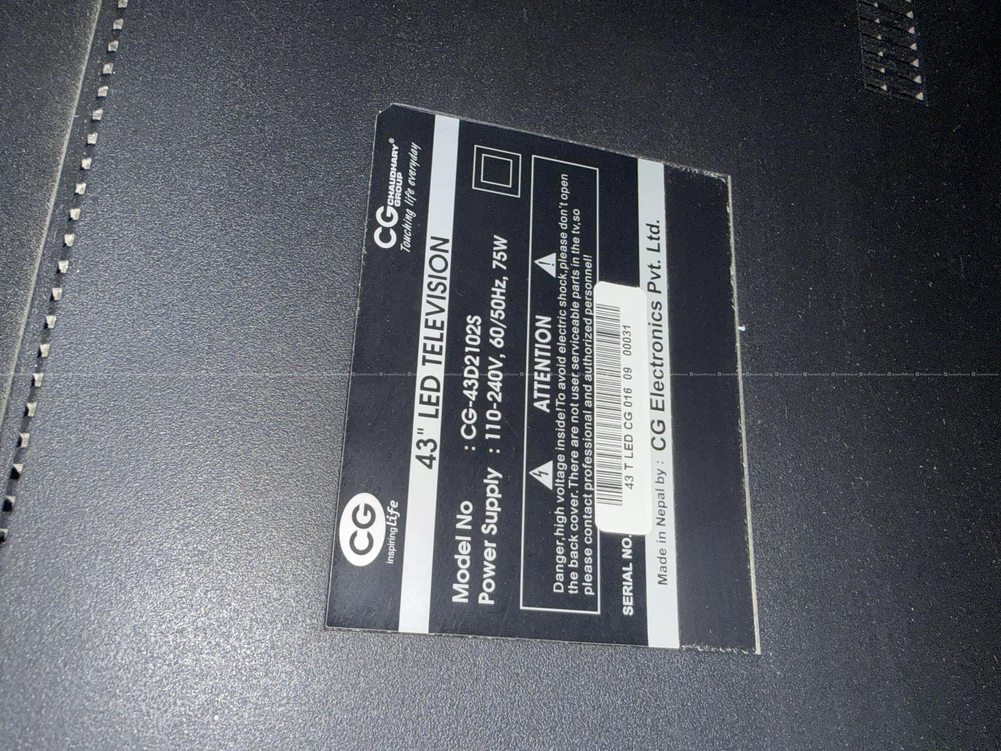 43'' CG -43D2102S smartTV 2