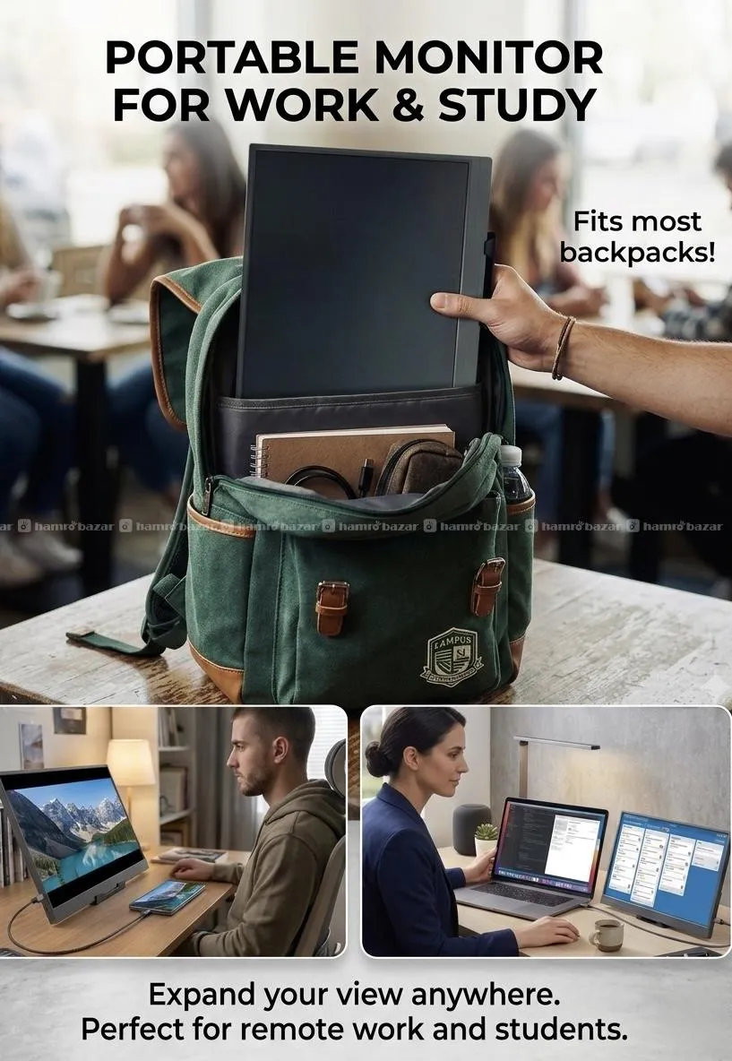 15.6” IPS Portable Monitor|FHD 1080P| USB-C & HDMI 5