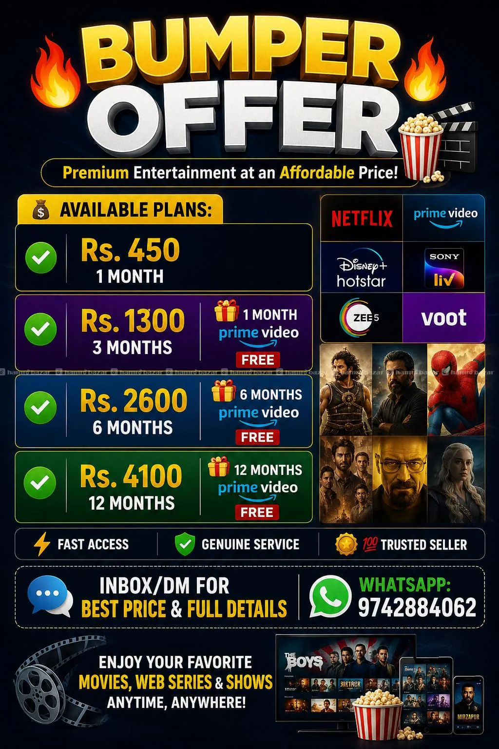🔥 Netflix + Prime Video Combo Deal 1
