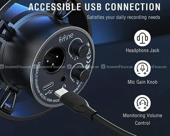 podcast & streaming mic,fifine k688 2