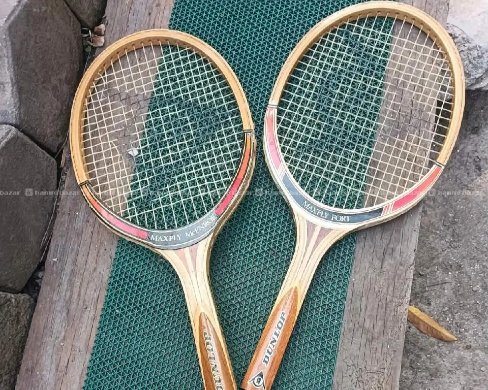 Antique Dunlop Long Tennis Racket 3