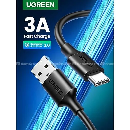 1 Mtr Ugreen 60136 USB 2.0 Male to USB-C 3.1 Male 4