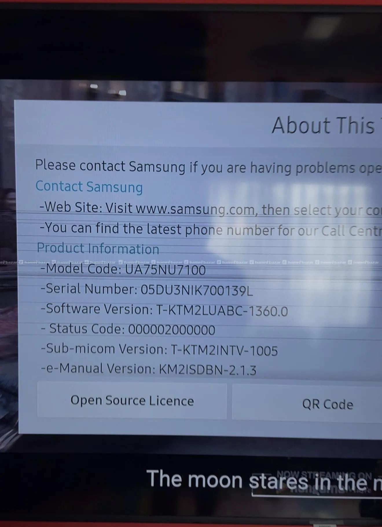Samsung 75" LED TV (Model: NU7100) - LED Crack 3