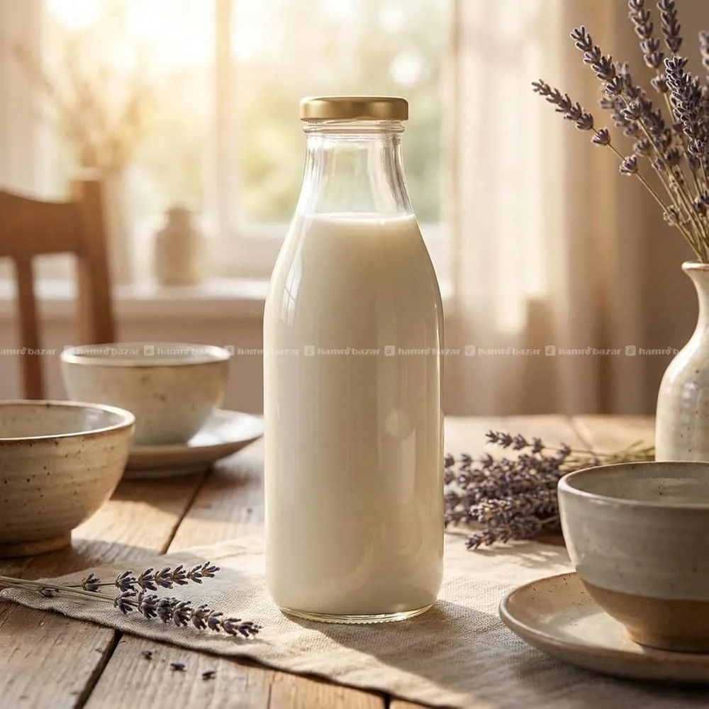 1 Liter Glass Water/Milk Bottle (pack of 1) 4