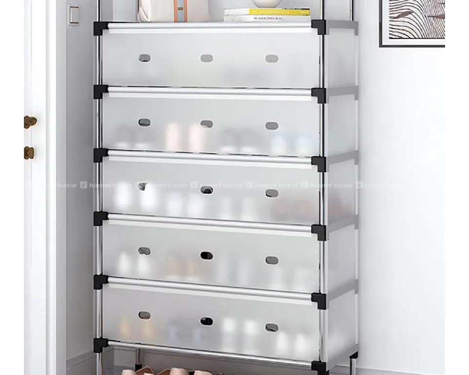 shoes rack 7 layer with cover 2