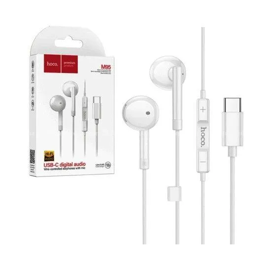 Hoco M95 Type-C Wire Earphones With Mic 3