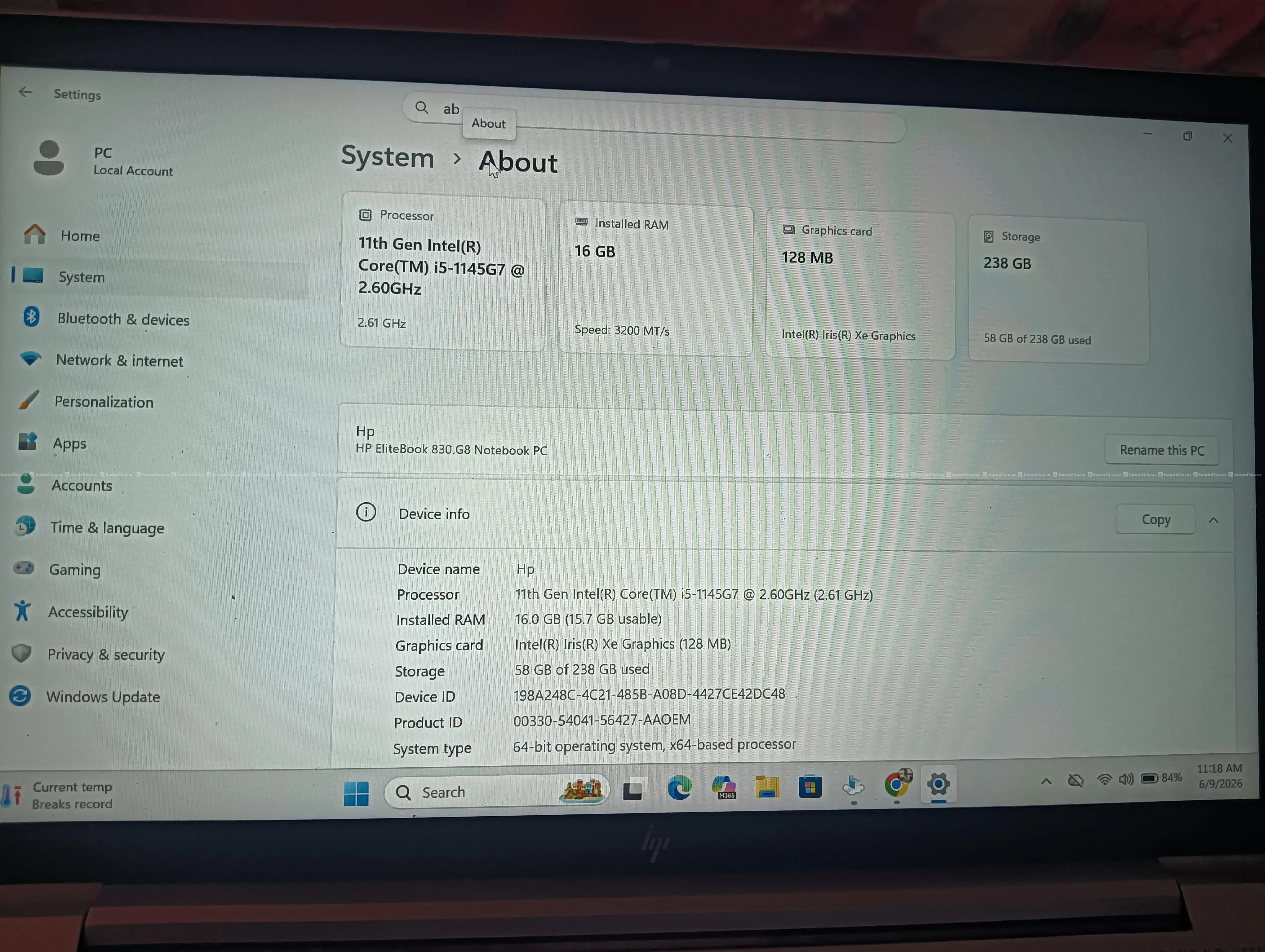 Hp Elite book ( Touch screen With i5 11th gen ) 3