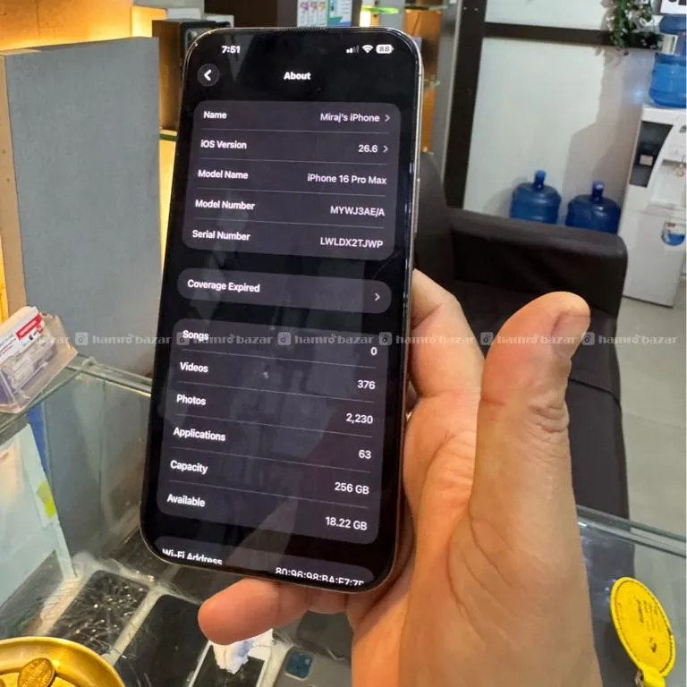 🔥 iPhone 16 Pro Max 256GB 
✅ 90%Battery Health
✅ 3