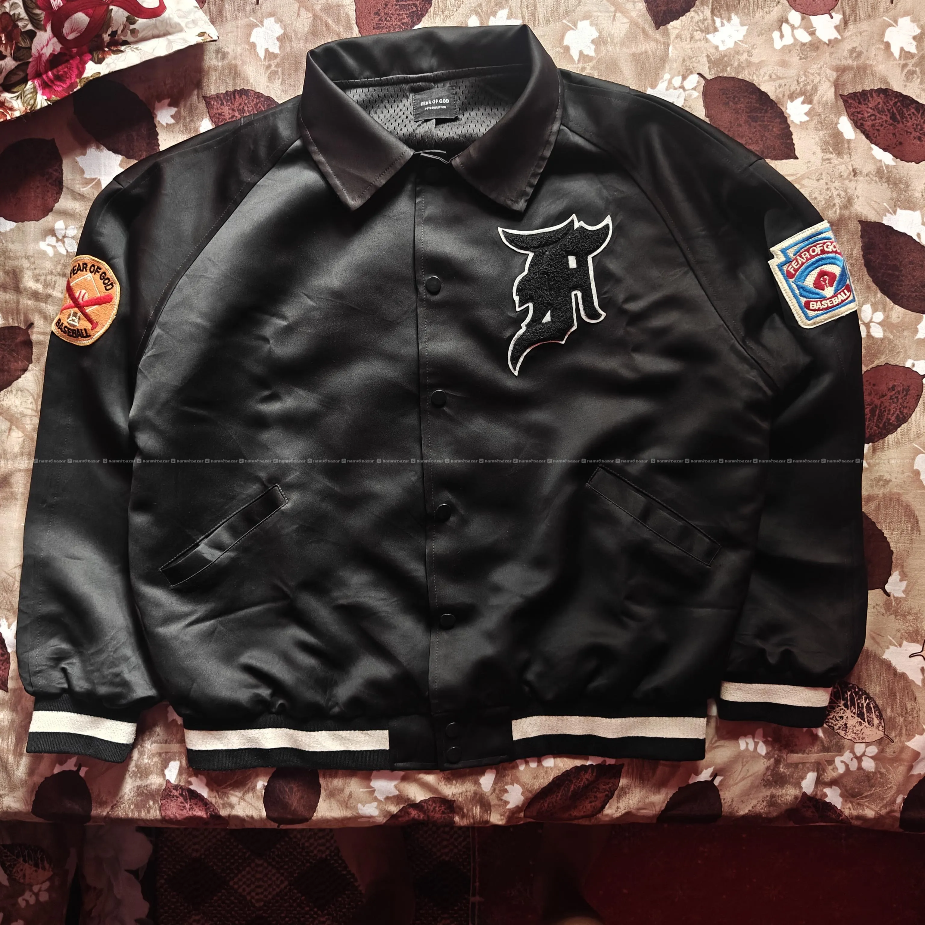 FEAR OF GOD Baseball satin bomber jacket 3
