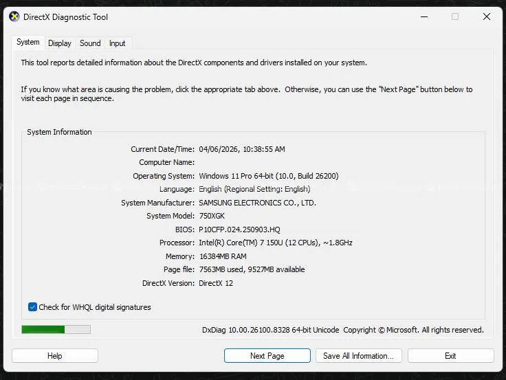 Urgent Sale Samsung Galaxy Book 4 Core 7 150U 16" 4