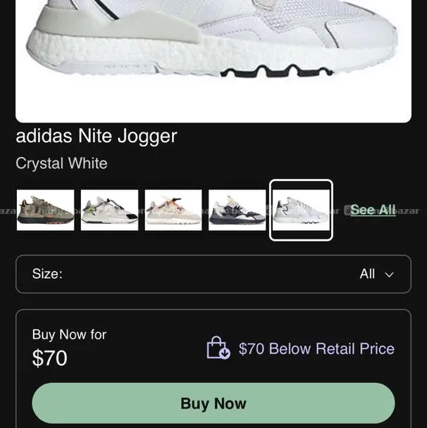 ADIDAS NITE JOGGER “CRYSTAL WHITE” SNEAKER 👟 6