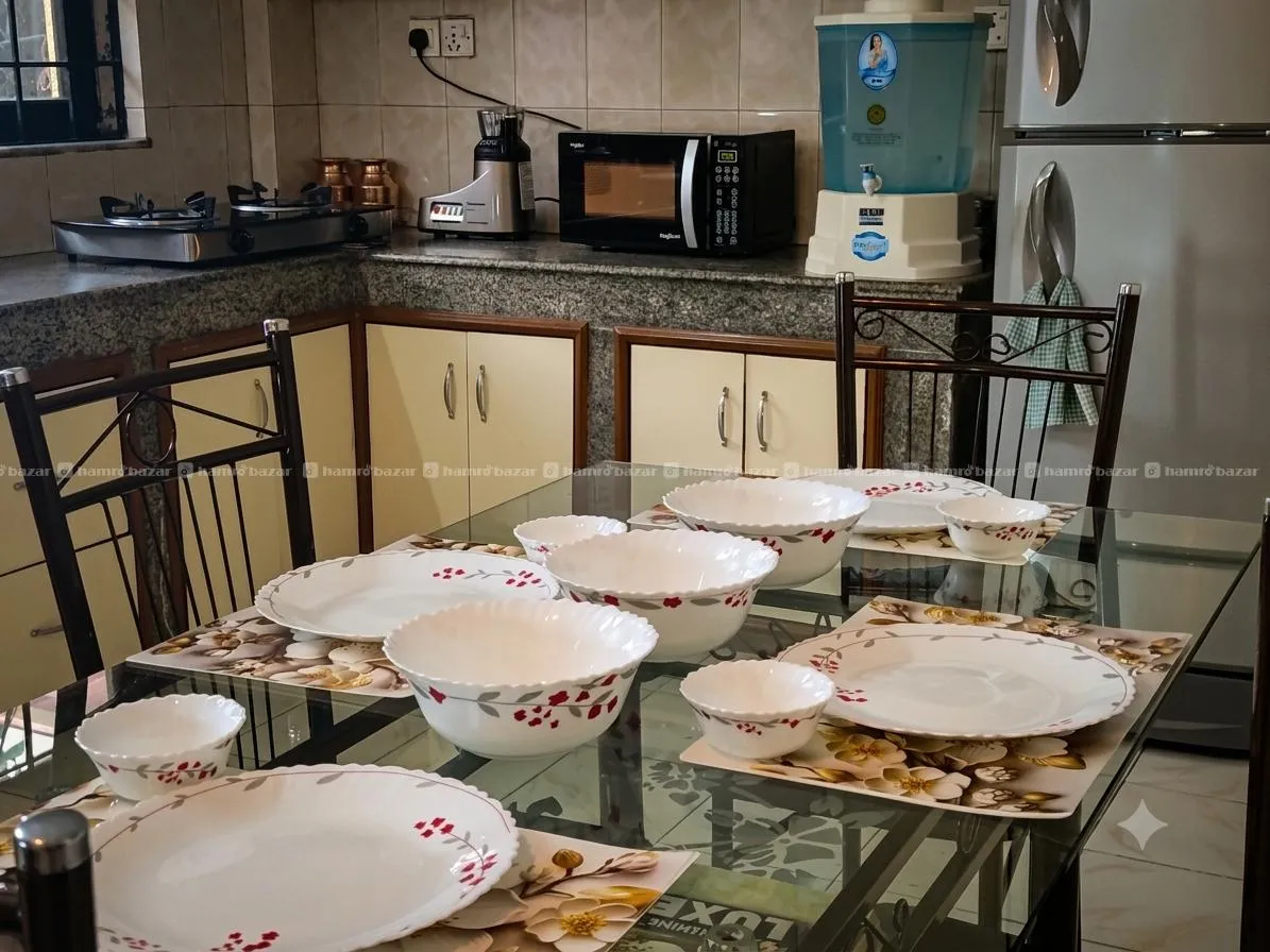 Dinner set with Flower print 3