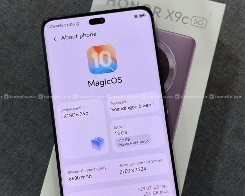 Honor X9c(12/256) with box,vat bill and accs 2