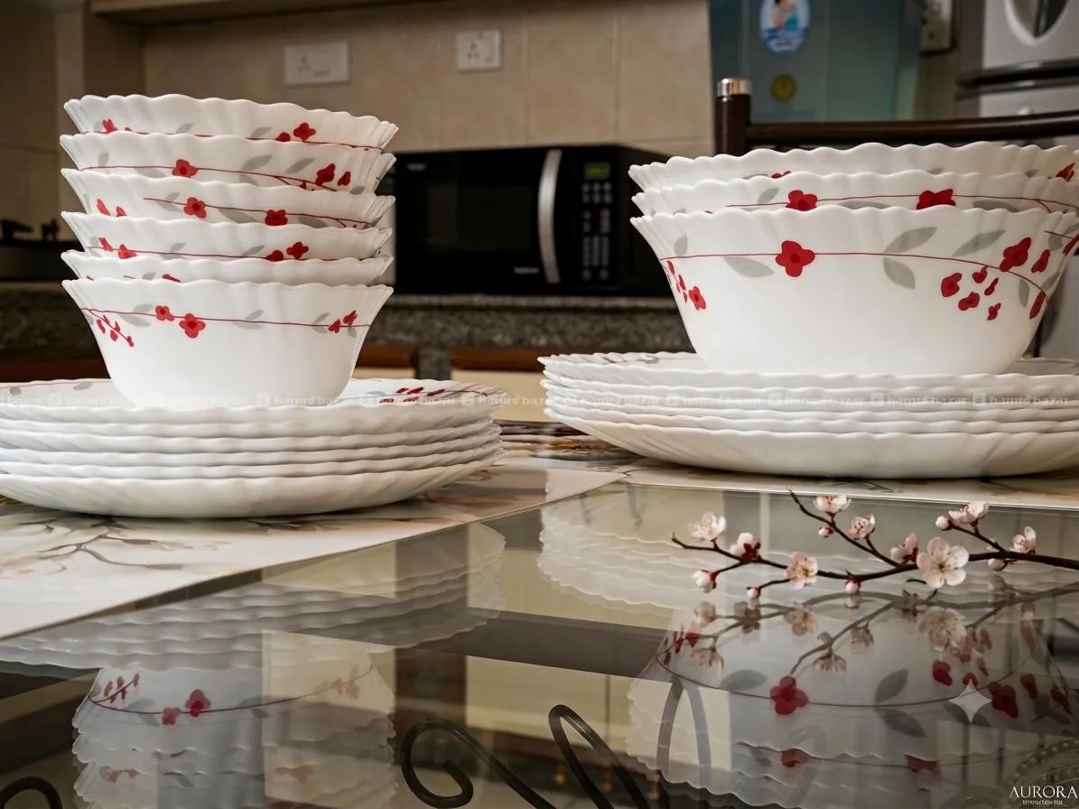 Dinner set with Flower print 2