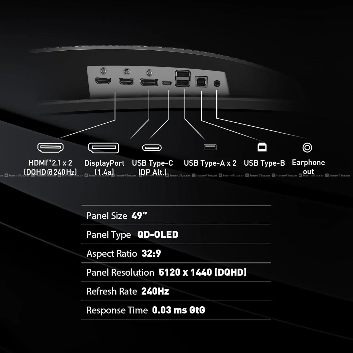 MSI MPG 491CQPX QD-OLED 49" 240HZ MONITOR 6