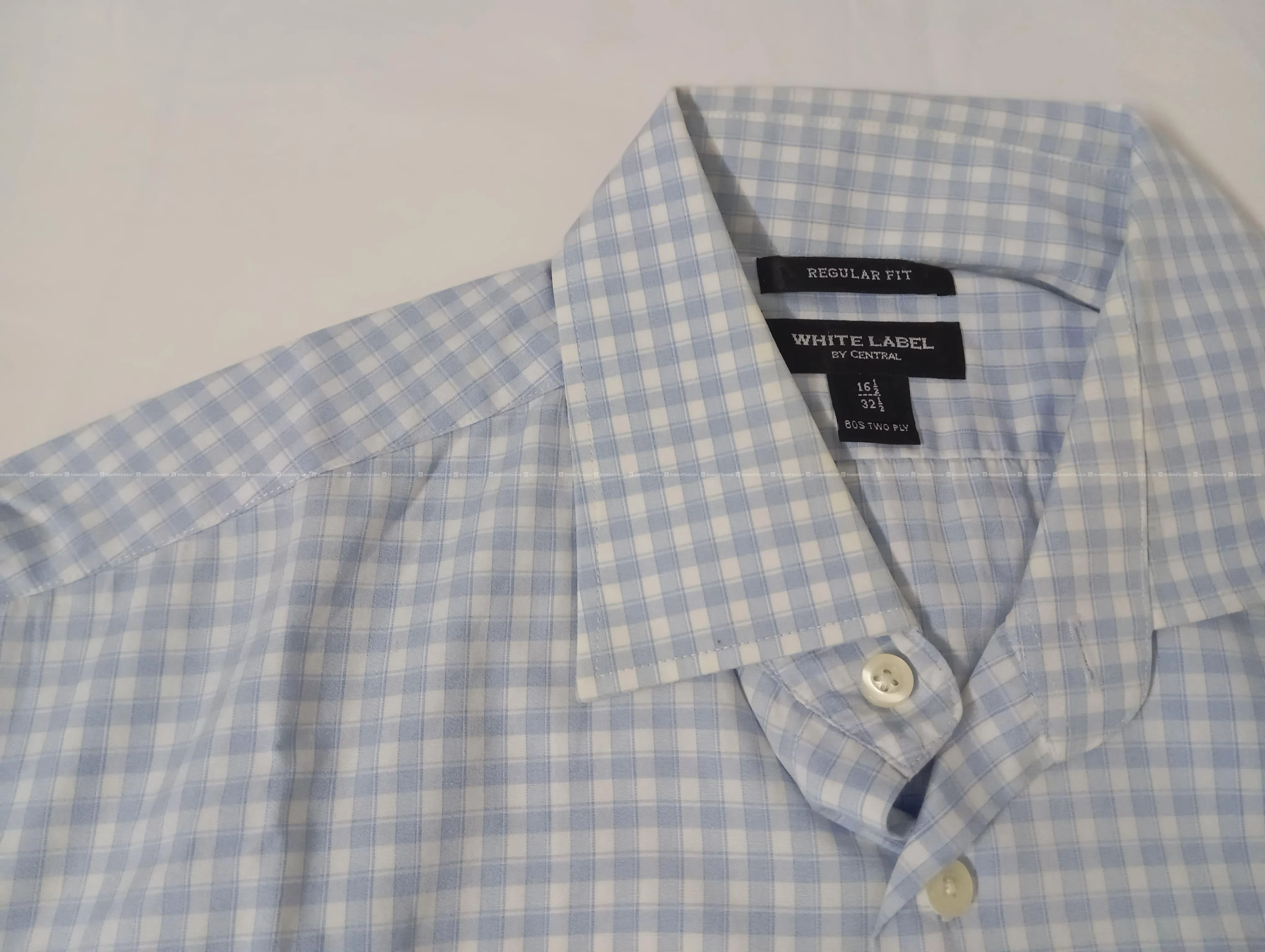Blue Checkered Shirt - White Label -Regular Fit XL 3