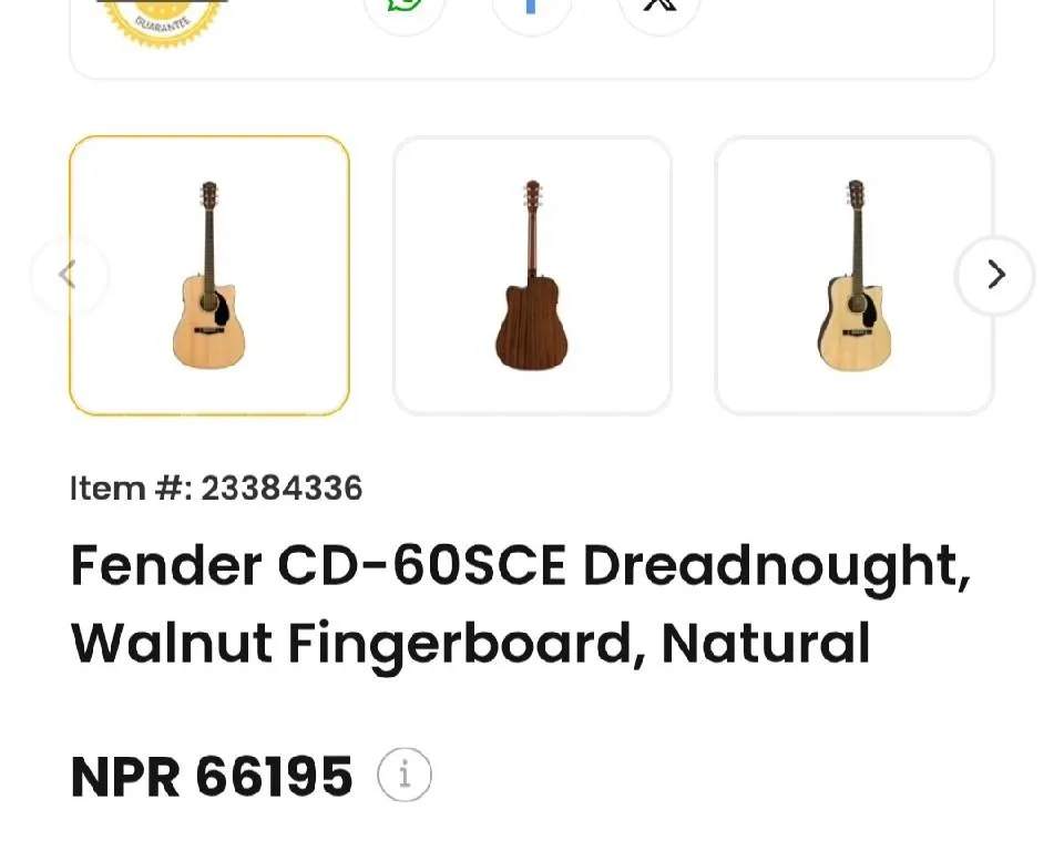 Fender CD - 60SCE With free Gig Bag 4