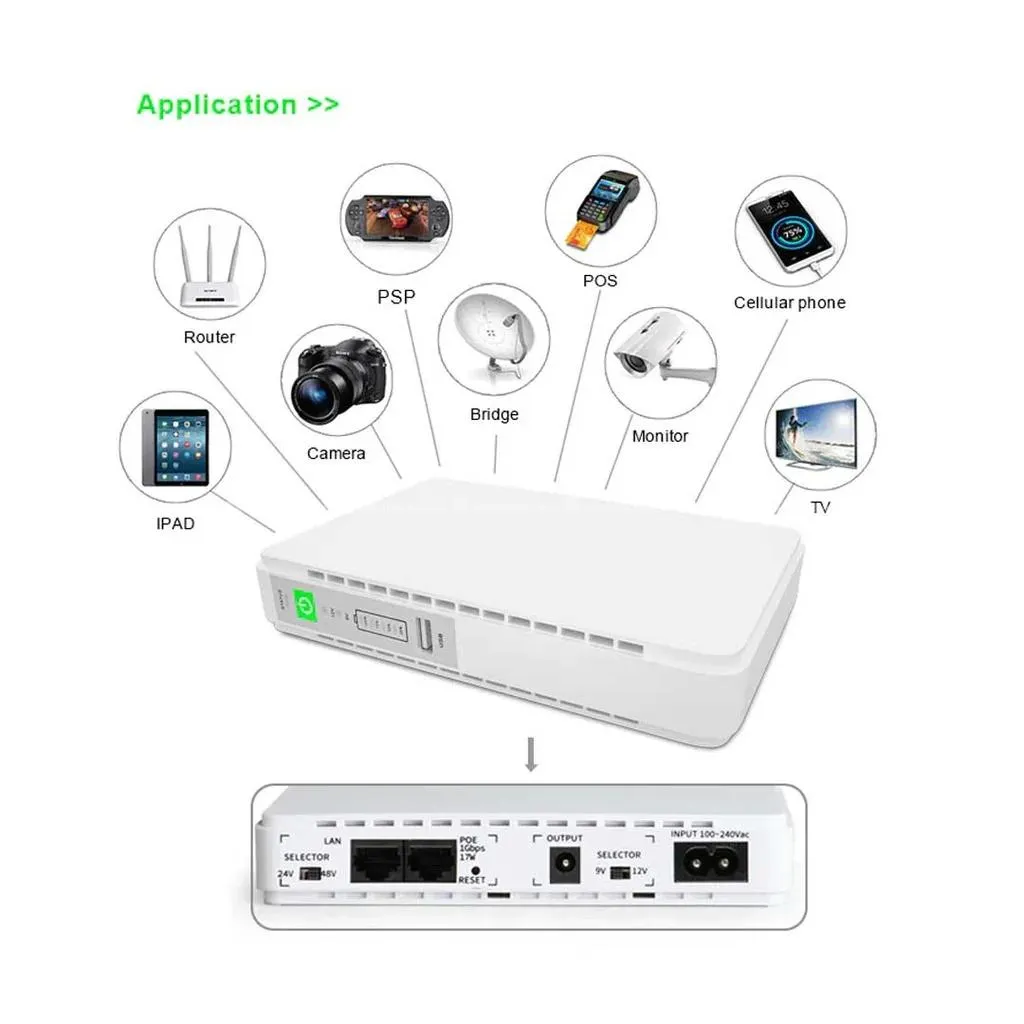 Mini Router UPS 8800mah POE DC Wifi Backup 2