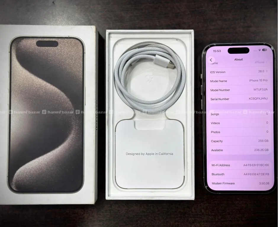 Iphone 15 Pro 256GB 89% BH Esim& Physical sim 4